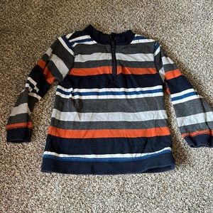 Gymboree 3T Boys striped quarter zip sweater